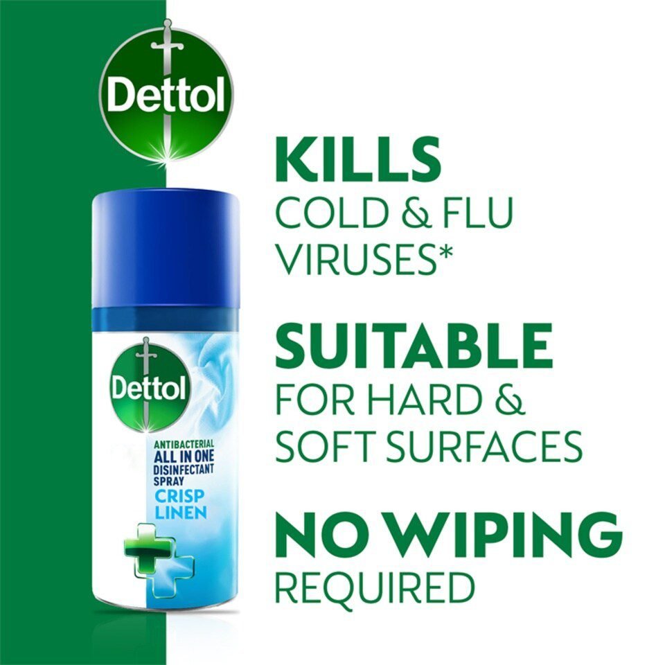 Dettol All-in-One Antibacterial Spray Crisp Linen 500ml image 3