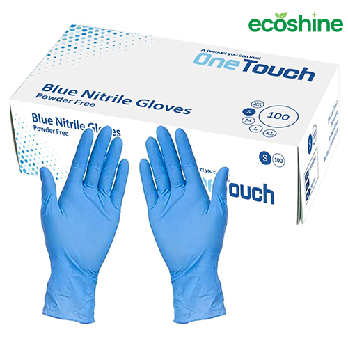 Onetouch Blue Nitrile Gloves - Disposable and Protective