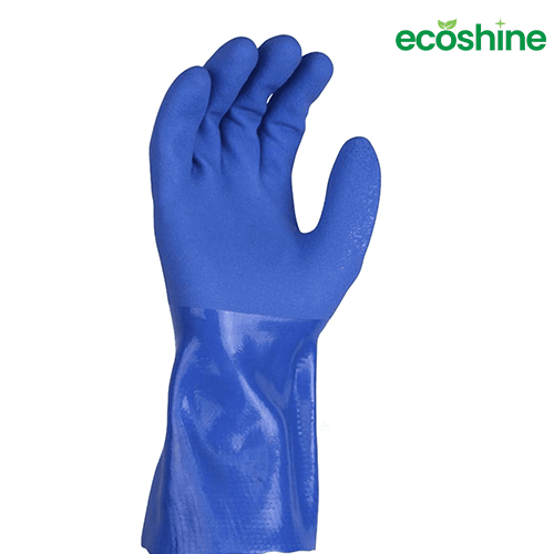 Blue PVC Heavy Duty Gauntlet Gloves (35" Long, Pack of 3)
