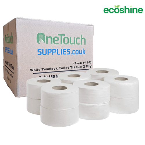 2ply White Twinlock Toilet Tissues (Pack of24)