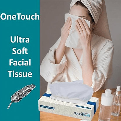 One Touch Premium Facial Tissue White Soft and Ideal for Sensitive Skin image 2