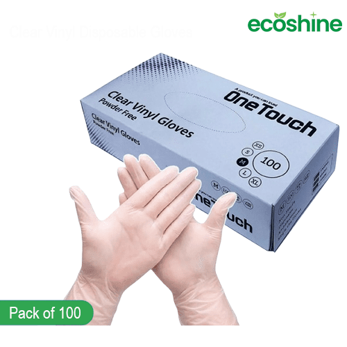 Onetouch Clear Vinyl Gloves - Disposable and Transparent