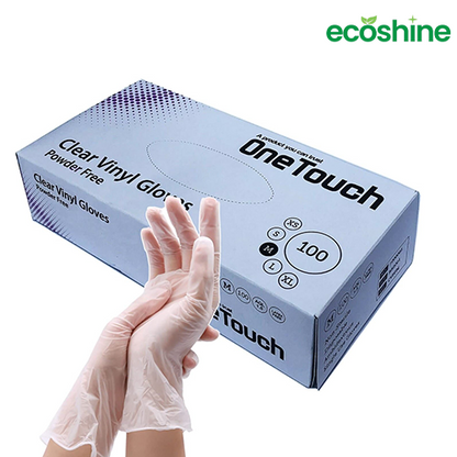 Onetouch Clear Vinyl Gloves - Disposable and Transparent