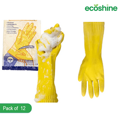 12 Pairs of Household SafeTouch Rubber Gloves – Available in Small, Medium, Large & Extra Large