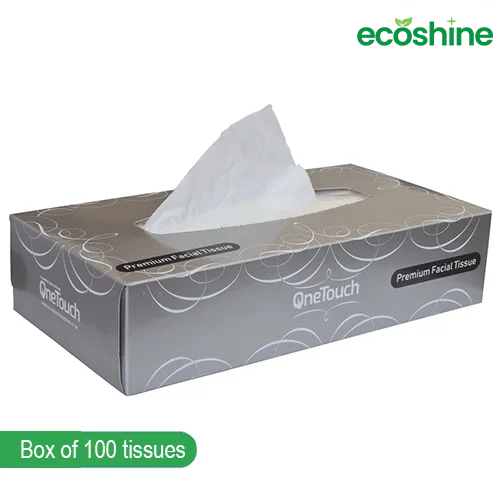 OneTouch Premium Facial Tissue 3-Ply – Soft & Strong (Box of 100 Tissues)
