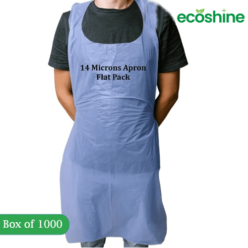 Disposable 14 Microns Blue Aprons On Roll Box of 1000 (5x 200 per roll)