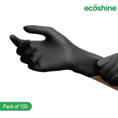 Safetouch Black Disposable Nitrile Gloves - Pack Of 100
