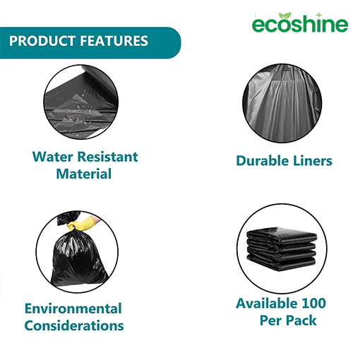 Black Wheelie Bin Liner (Flat Pack 100)