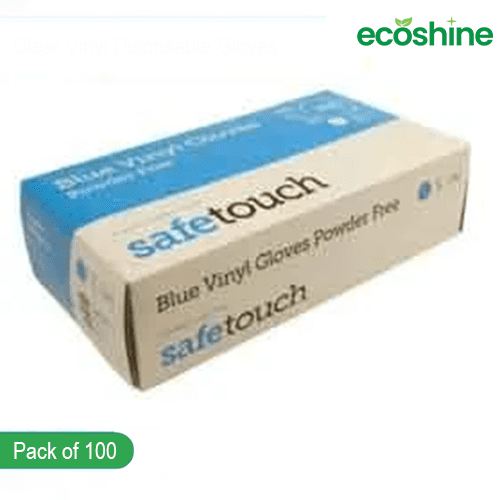 Safetouch Blue Vinyl Gloves – Latex & Powder Free | Pack of 100