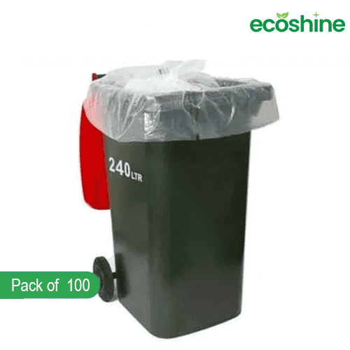 Clear Wheelie Bin Liner (Flat Pack 100)