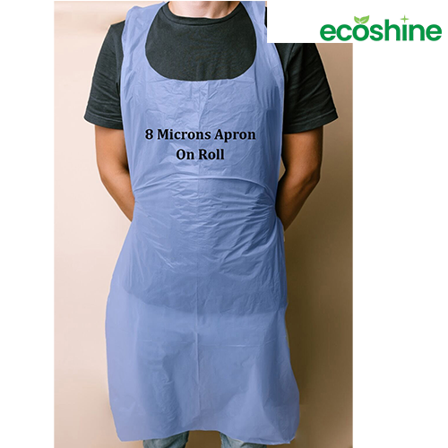 Disposable 8 Microns Blue Aprons On Roll Box of 1000(5x 200 per roll)