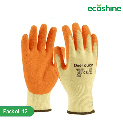 Latex Coated Gloves | Orange | 12 Pairs