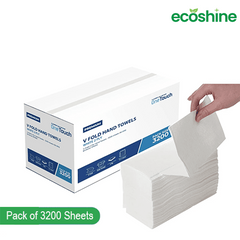 2-Ply V-Fold Hand Paper towels | White (3200 sheets) 