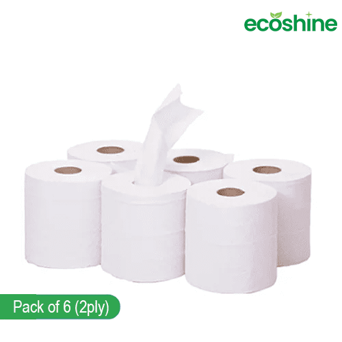 White Centrefeed Roll – 150m, 2-Ply Pure Pulp (Pack of 6)