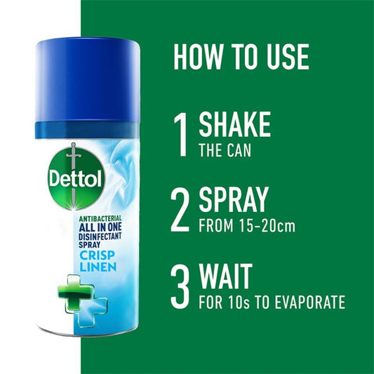 Dettol All-in-One Antibacterial Spray Crisp Linen 500ml image 2