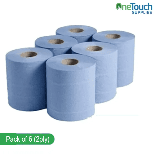 Blue Centrefeed Rolls – 2-Ply, 50m