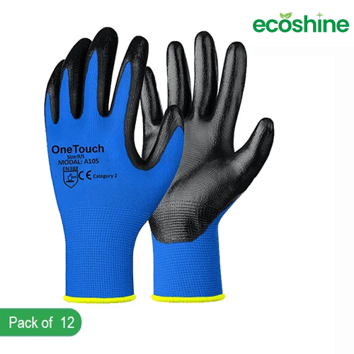 Nitrile Coated Nylon Work Gloves – Safety Gloves