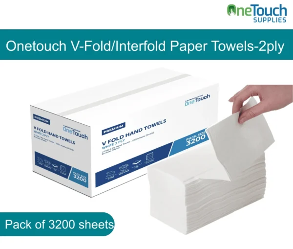 2-Ply V-Fold Hand Paper towels | White (3200 sheets) 