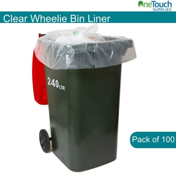 Clear Wheelie Bin Liner (Flat Pack 100)