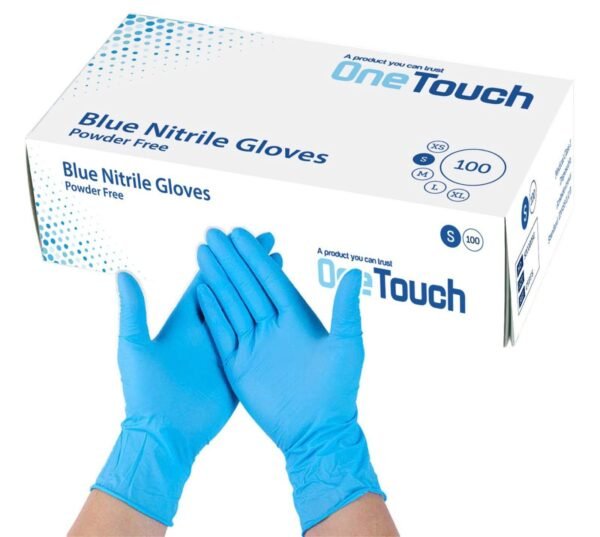 Onetouch Blue Nitrile Gloves - Disposable and Protective