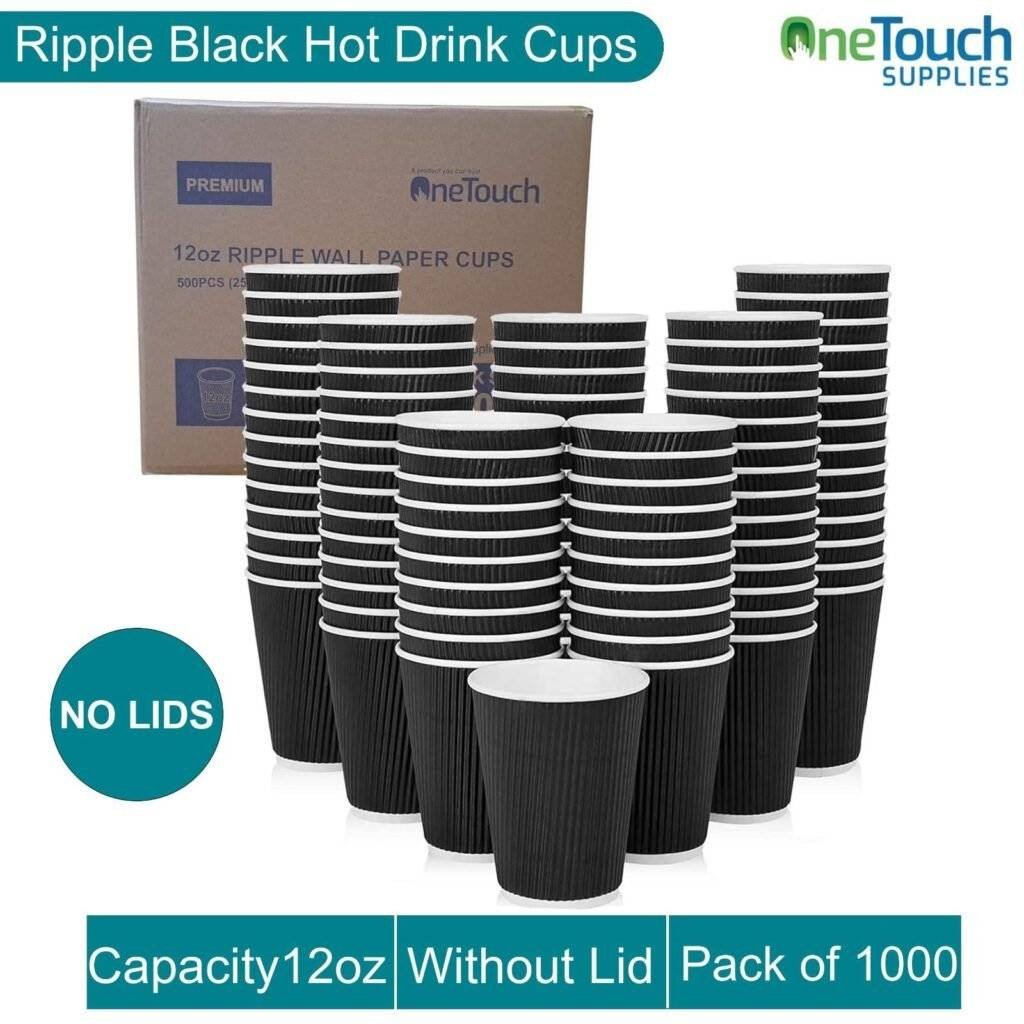 AIRE 100-Pack Disposable Coffee Cups With Lids – 12 Oz Insulated Paper Cups, Includes Sleeves & Stir Straws, For Hot/Cold Drinks - View #7