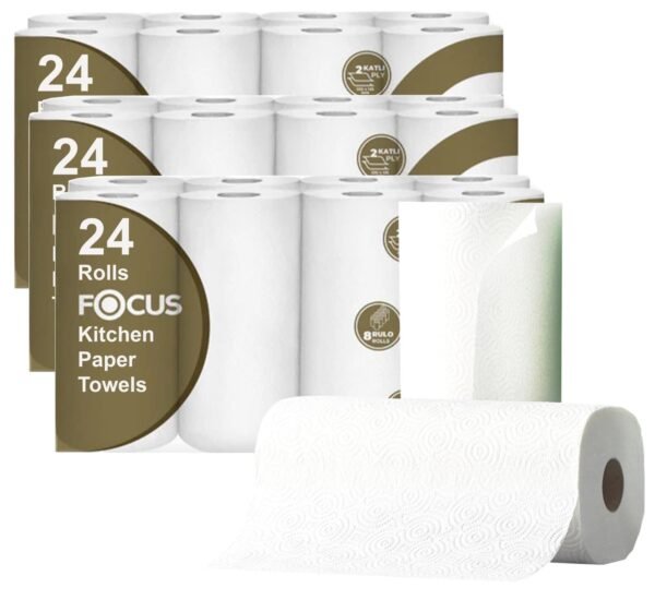 Ultra-Absorbent Kitchen Towels | Focus Premium 24 Roll Pack - Image 7