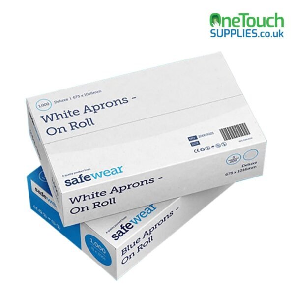 Disposable 14 Microns White Aprons On Roll Box of 1000 <span class="small-heading">(5x 200 per roll)</span> - Image 2