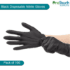 Safetouch Black Disposable Nitrile Gloves - Pack Of 100