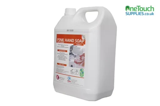 5-litre Pink Pearl hand soap refill bottle, ideal for sensitive skin and compatible with bulk fill dispensers.